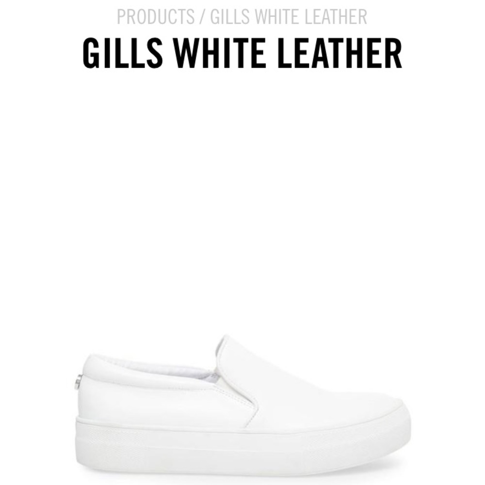 Steve Madden Gills White Leather Platform Sneakers